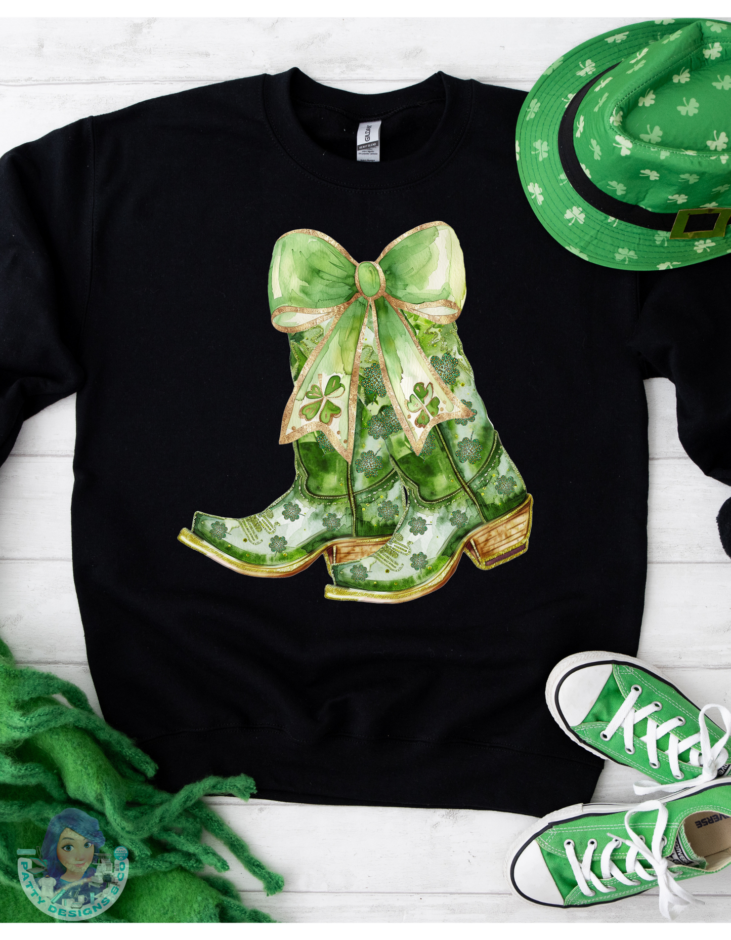 Lucky Boots Bow Sweatshirt