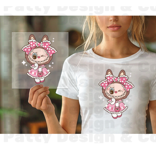 LABUBU  PINK CUTE TRANSFER