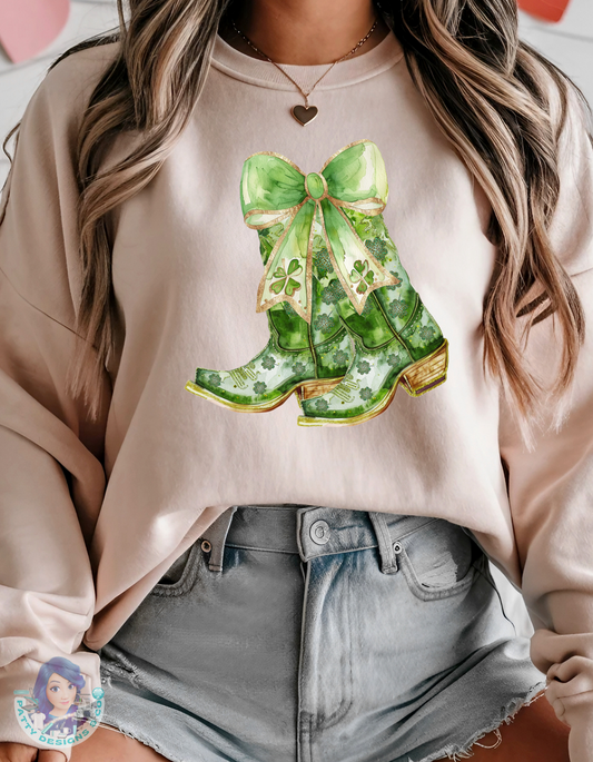 Lucky Boots Bow Sweatshirt